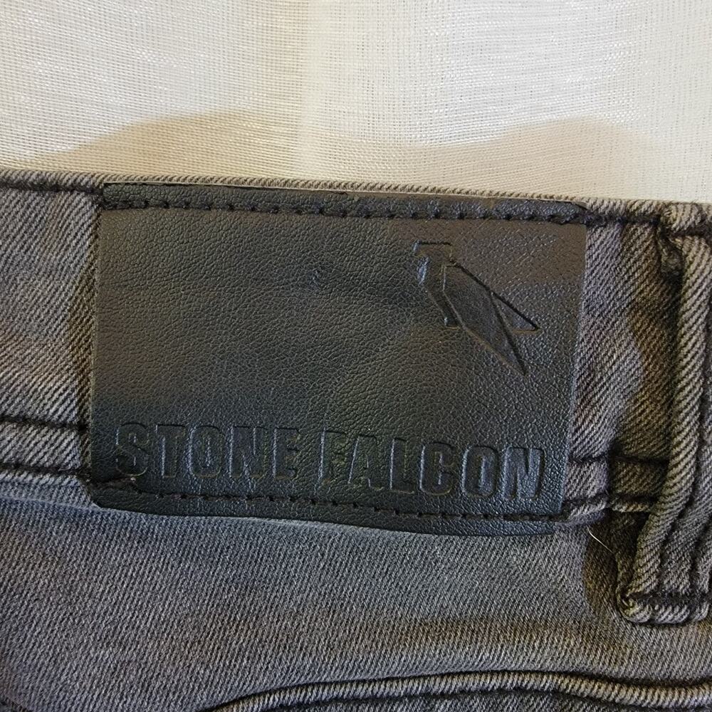 Men’s Gray Slim Fit Stretch Denim Jeans Casual Pants Stone Falcon 36x30 - Picture 3 of 8